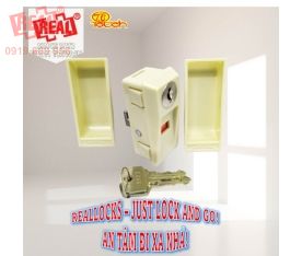 KHÓA TỦ LÙA SẮT MÀU TRẮNG T125 -03 CÓ CHỮ OPEN CLOSE
