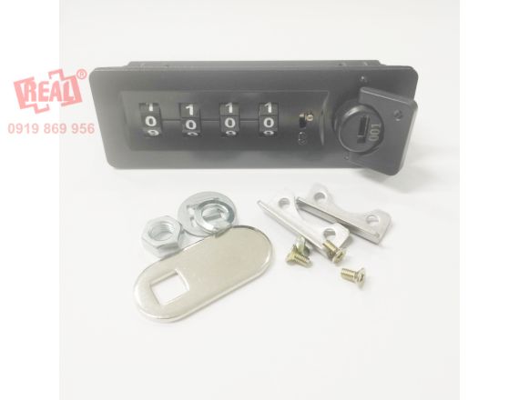KCOLLOCK RL-9051 KHÓA TỦ 4 SỐ ÂM NGANG CHỮ NHẬT BẰNG KIM LOẠI