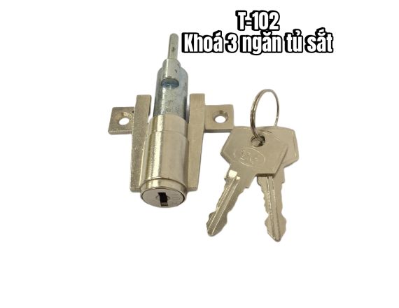 KHÓA TỦ SẮT 3 NGĂN T102-01