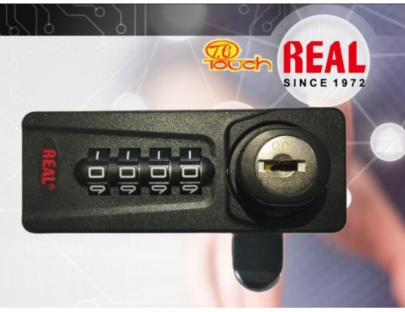 KHÓA SỐ REAL 4 MÃ ÂM TỦ BẰNG ABS RL015N-03 KIỂU NGANG MỞ TRÁI