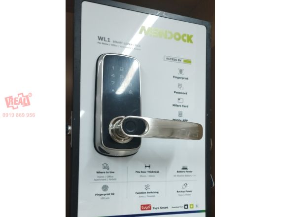 KHÓA CỬA ĐIỆN TỬ MENDOCK VÂN TAY 5 IN 1 THAY THẾ TAY NẮM TRÒN WL1