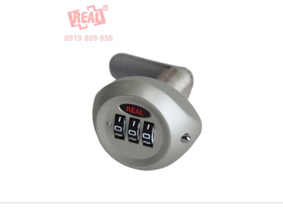 KHÓA TỦ 3 SỐ 22MM MÀU BẠC RL9047-27 CHO TỦ SẮT/TỦ GỖ DÀY DƯỚI 15MM